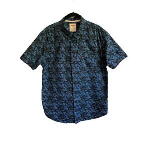 Levi’s Timely‎ Crafted Shirt Men’s Large Blue Floral Short Sleeve Button Up